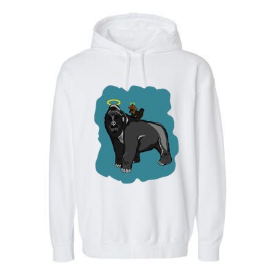 Gorilla And Squirrel Garment-Dyed Fleece Hoodie