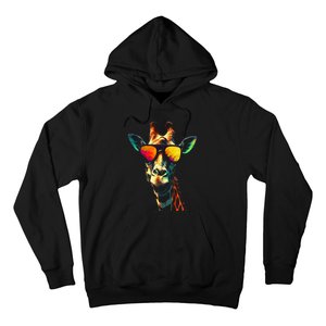 Giraffe Artwork Sunglasses Animal Hoodie