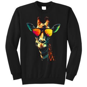 Giraffe Artwork Sunglasses Animal Sweatshirt