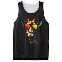 Giraffe Artwork Sunglasses Animal Mesh Reversible Basketball Jersey Tank