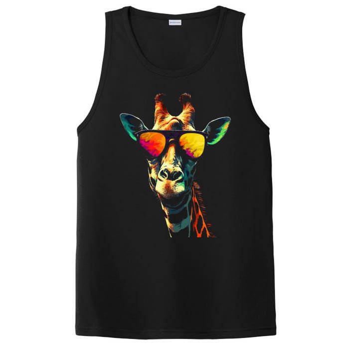 Giraffe Artwork Sunglasses Animal PosiCharge Competitor Tank