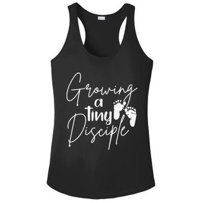 Growing A Tiny Disciple Christian Mom Pregnancy Ladies PosiCharge Competitor Racerback Tank