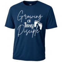 Growing A Tiny Disciple Christian Mom Pregnancy Cooling Performance Crew T-Shirt