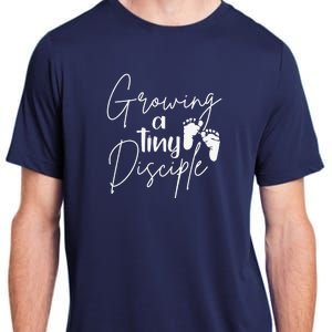 Growing A Tiny Disciple Christian Mom Pregnancy Adult ChromaSoft Performance T-Shirt