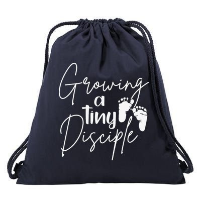 Growing A Tiny Disciple Christian Mom Pregnancy Drawstring Bag