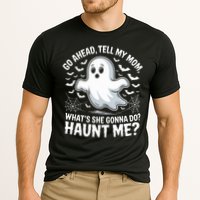 Go Ahead Tell My Mom Haunt Me Funny Ghost Mothers Day Spooky  Cooling Performance Crew T-Shirt