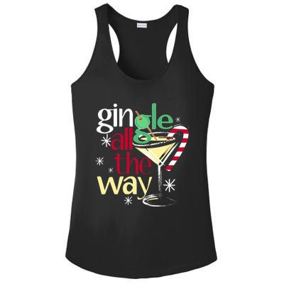 Gingle All The Way Christmas Gin Martini Ladies PosiCharge Competitor Racerback Tank