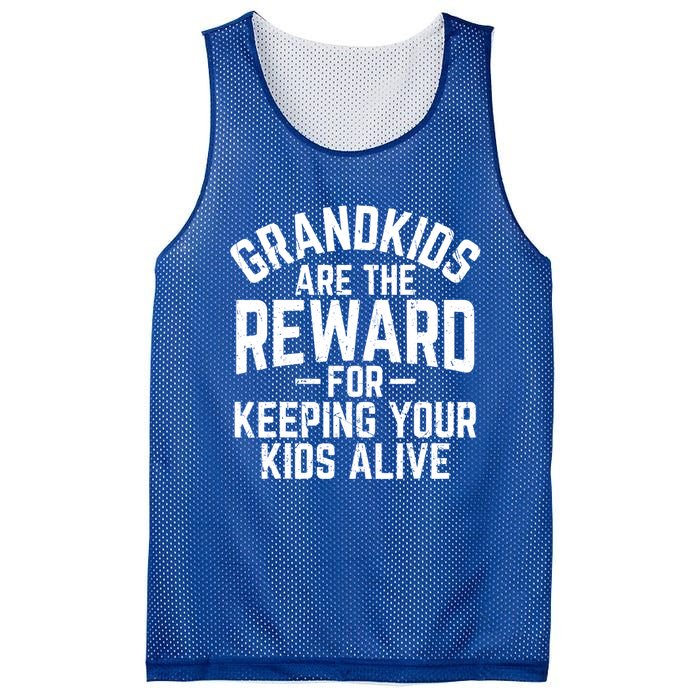 Grandkids Are The Reward For Keeping Your Kids Alive Mesh Reversible Basketball Jersey Tank