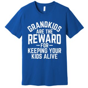 Grandkids Are The Reward For Keeping Your Kids Alive Premium T-Shirt