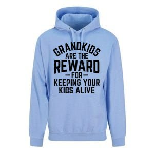 Grandkids Are The Reward For Keeping Your Kids Alive Unisex Surf Hoodie