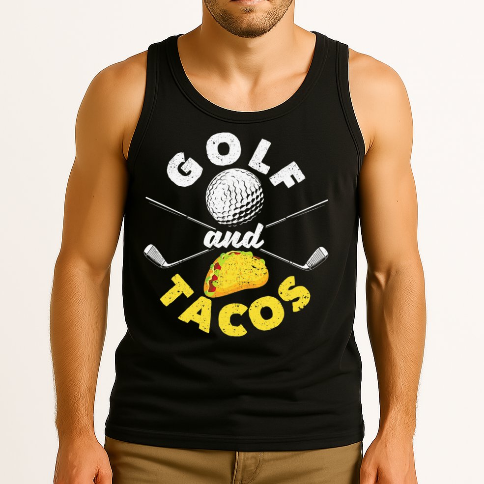 Golf And Tacos Funny Mexican Dish Favorite Sport Golfer Tank Top