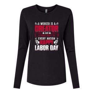 Great Asset To Every Nation Happy Labor Day Gift Womens Cotton Relaxed Long Sleeve T-Shirt