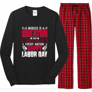 Great Asset To Every Nation Happy Labor Day Gift Long Sleeve Pajama Set