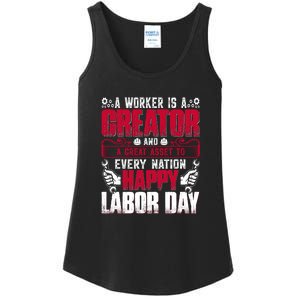 Great Asset To Every Nation Happy Labor Day Gift Ladies Essential Tank