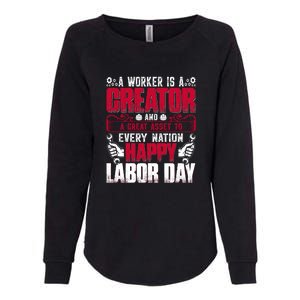 Great Asset To Every Nation Happy Labor Day Gift Womens California Wash Sweatshirt