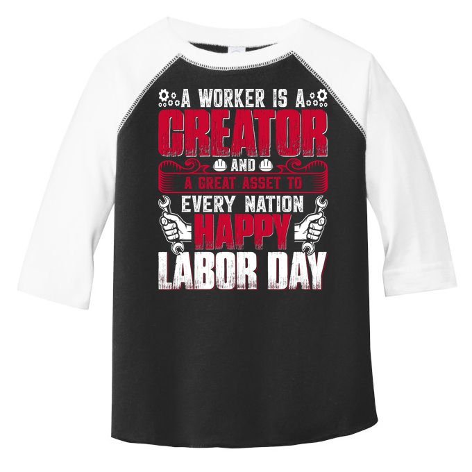 Great Asset To Every Nation Happy Labor Day Gift Toddler Fine Jersey T-Shirt