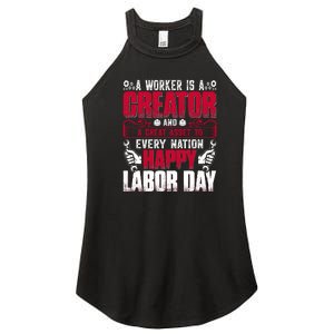 Great Asset To Every Nation Happy Labor Day Gift Women's Perfect Tri Rocker Tank