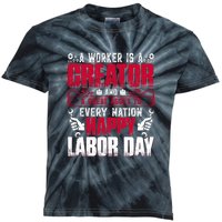 Great Asset To Every Nation Happy Labor Day Gift Kids Tie-Dye T-Shirt