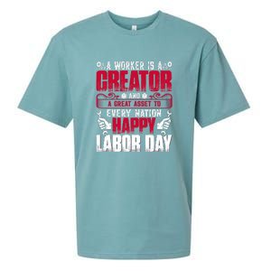 Great Asset To Every Nation Happy Labor Day Gift Sueded Cloud Jersey T-Shirt