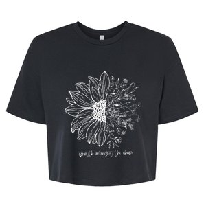 Growth Amongst The Chaos Floral Chronic Illness Bella+Canvas Jersey Crop Tee