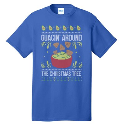 Guacin Around The Christmas Tree Avocado Ugly Christmas Gift Tall T-Shirt