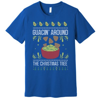 Guacin Around The Christmas Tree Avocado Ugly Christmas Gift Premium T-Shirt