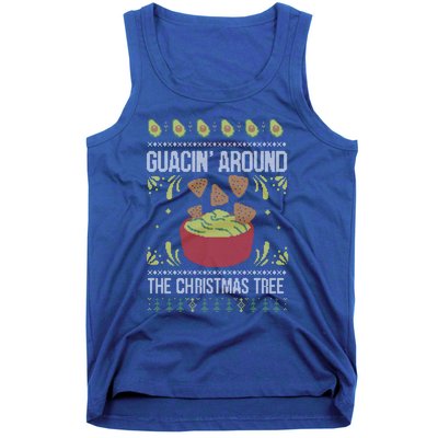 Guacin Around The Christmas Tree Avocado Ugly Christmas Gift Tank Top