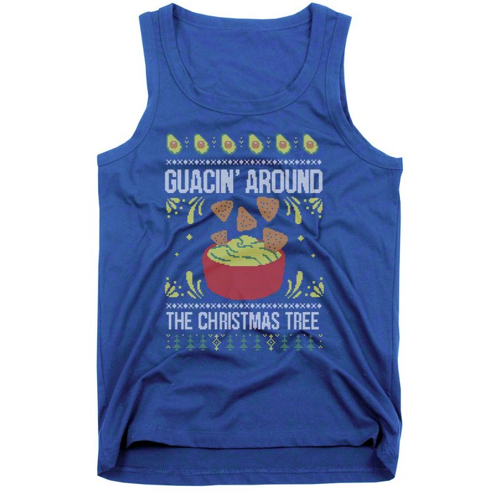 Guacin Around The Christmas Tree Avocado Ugly Christmas Gift Tank Top