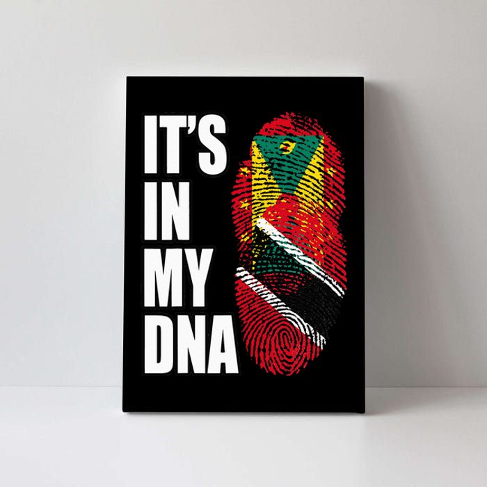 Grenadian And Trinidadian Mix DNA Flag Heritage Canvas