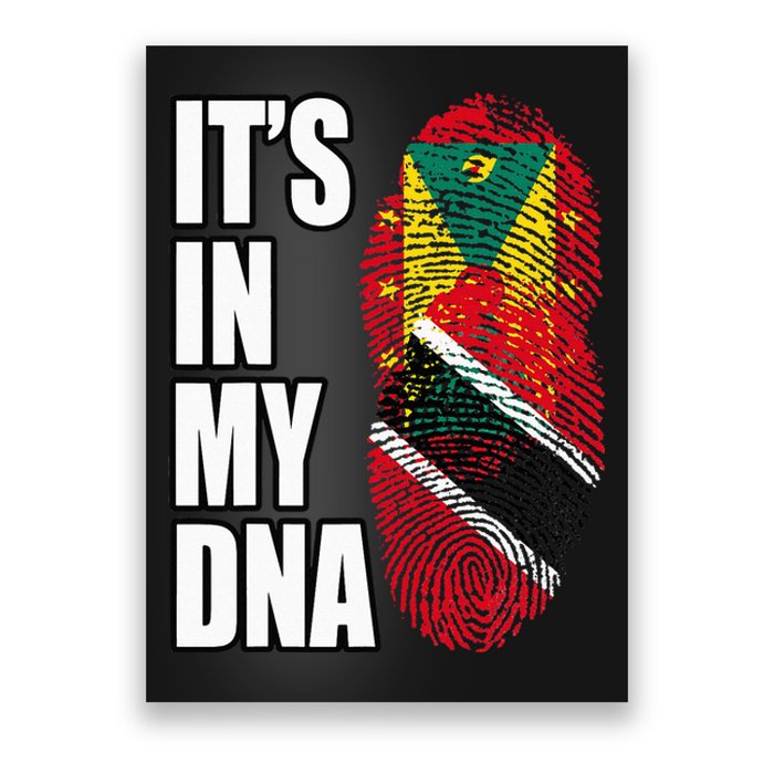 Grenadian And Trinidadian Mix DNA Flag Heritage Poster