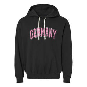 Germany Arched Text Garment-Dyed Fleece Hoodie