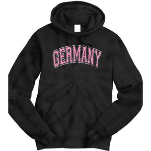 Germany Arched Text Tie Dye Hoodie