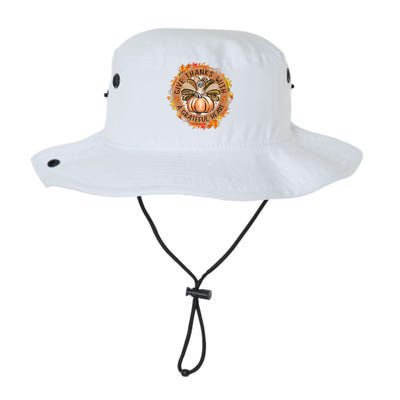 Give A Thanks With Grateful Heart Thanksgiving Thankful Turkey Legacy Cool Fit Booney Bucket Hat