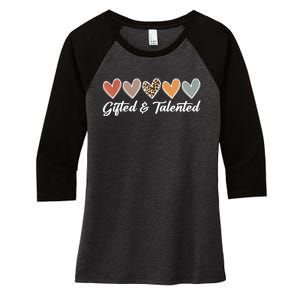 Gifted And Talented Teaching School Appreciation Gifts Women's Tri-Blend 3/4-Sleeve Raglan Shirt