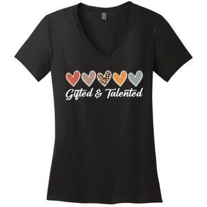 Gifted And Talented Teaching School Appreciation Gifts Women's V-Neck T-Shirt