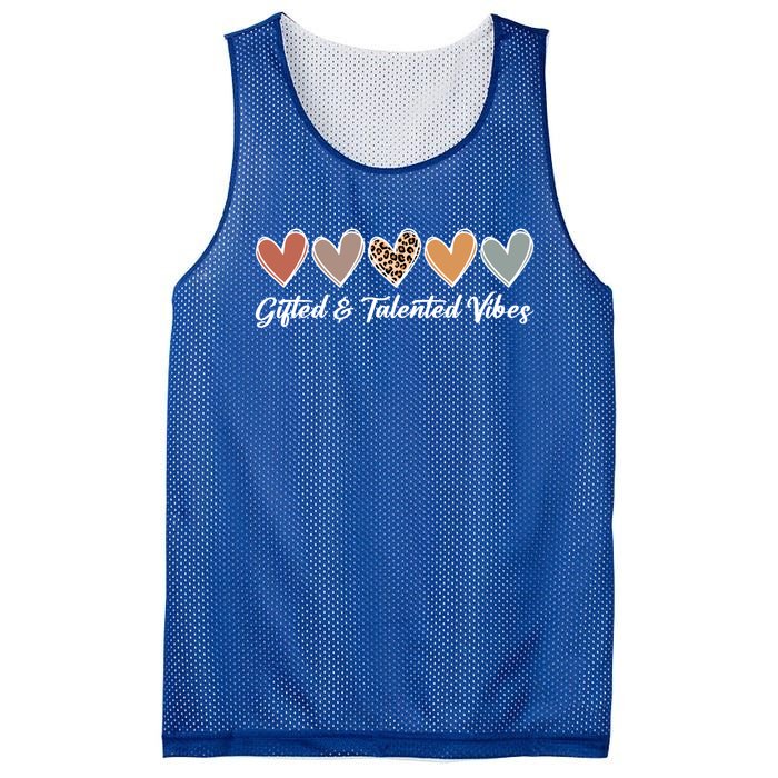 Gifted And Talented Vibes Teaching School Appreciation Gift Mesh Reversible Basketball Jersey Tank