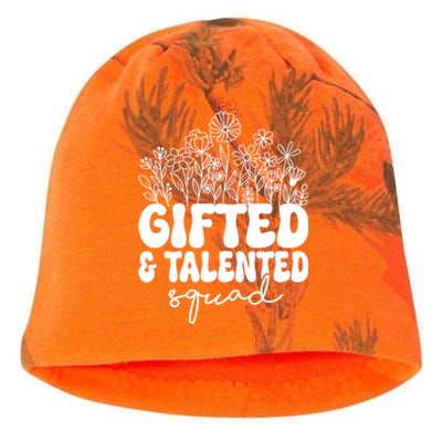 Gifted And Talented Squad Teaching School Appreciation Funny Gift Kati - Camo Knit Beanie