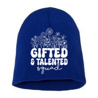 Gifted And Talented Squad Teaching School Appreciation Funny Gift Short Acrylic Beanie