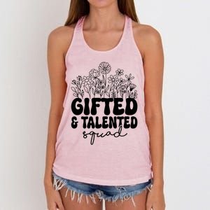 Gifted And Talented Squad Teaching School Appreciation Funny Gift Women's Knotted Racerback Tank