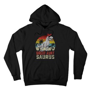 Great Auntsaurus T Rex Dinosaur Great Aunt Saurus Family Hoodie