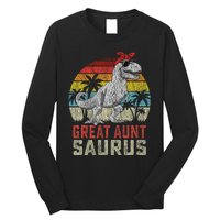 Great Auntsaurus T Rex Dinosaur Great Aunt Saurus Family Long Sleeve Shirt