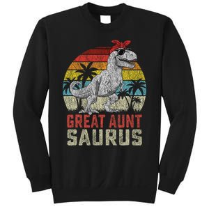 Great Auntsaurus T Rex Dinosaur Great Aunt Saurus Family Sweatshirt