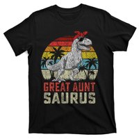 Great Auntsaurus T Rex Dinosaur Great Aunt Saurus Family T-Shirt