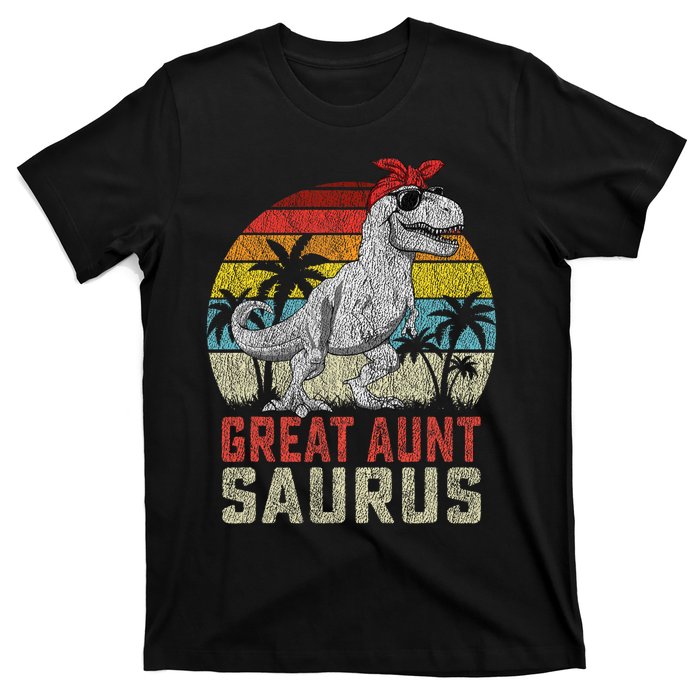 Great Auntsaurus T Rex Dinosaur Great Aunt Saurus Family T-Shirt