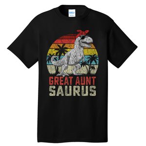 Great Auntsaurus T Rex Dinosaur Great Aunt Saurus Family Tall T-Shirt