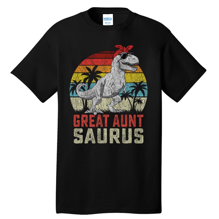 Great Auntsaurus T Rex Dinosaur Great Aunt Saurus Family Tall T-Shirt