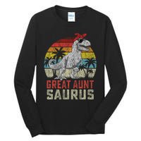 Great Auntsaurus T Rex Dinosaur Great Aunt Saurus Family Tall Long Sleeve T-Shirt