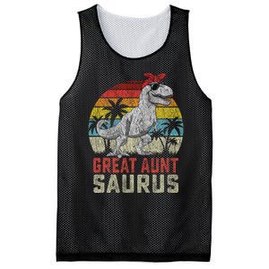 Great Auntsaurus T Rex Dinosaur Great Aunt Saurus Family Mesh Reversible Basketball Jersey Tank