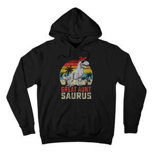 Great Auntsaurus T Rex Dinosaur Great Aunt Saurus Family Tall Hoodie