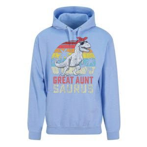 Great Auntsaurus T Rex Dinosaur Great Aunt Saurus Family Unisex Surf Hoodie